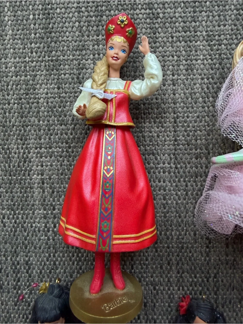 Set Of 6 Dolls Of The World Barbie & Keepsake Ornaments 1990s Hallmark Mattel